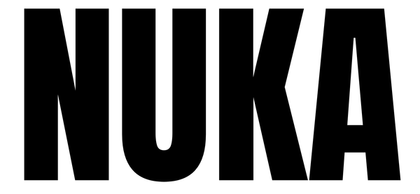 Black 'NUKA' text on a white background